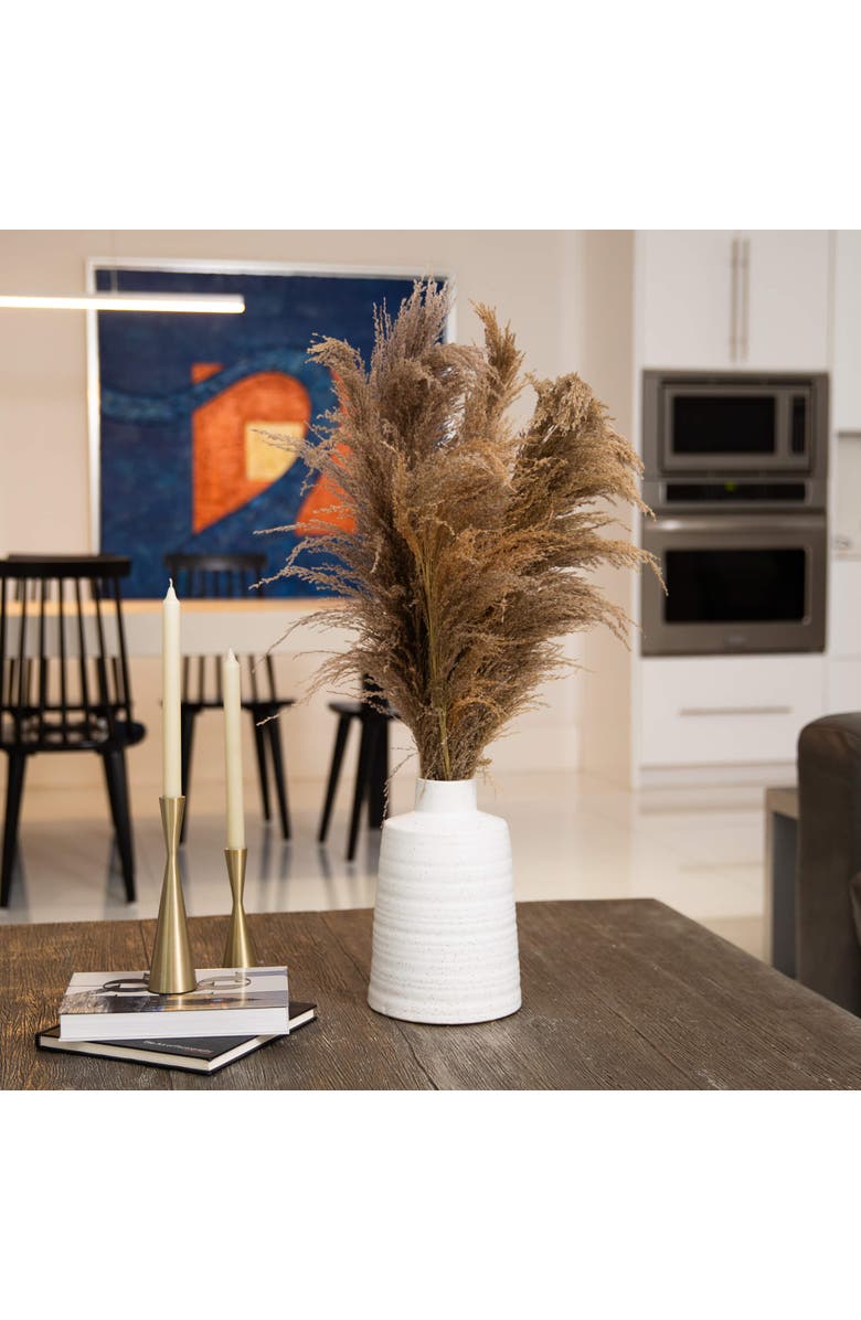 NEARLY NATURAL 30-in Dried Natural Pampas Arrangement in Ceramic Vase, Alternate, color, Green