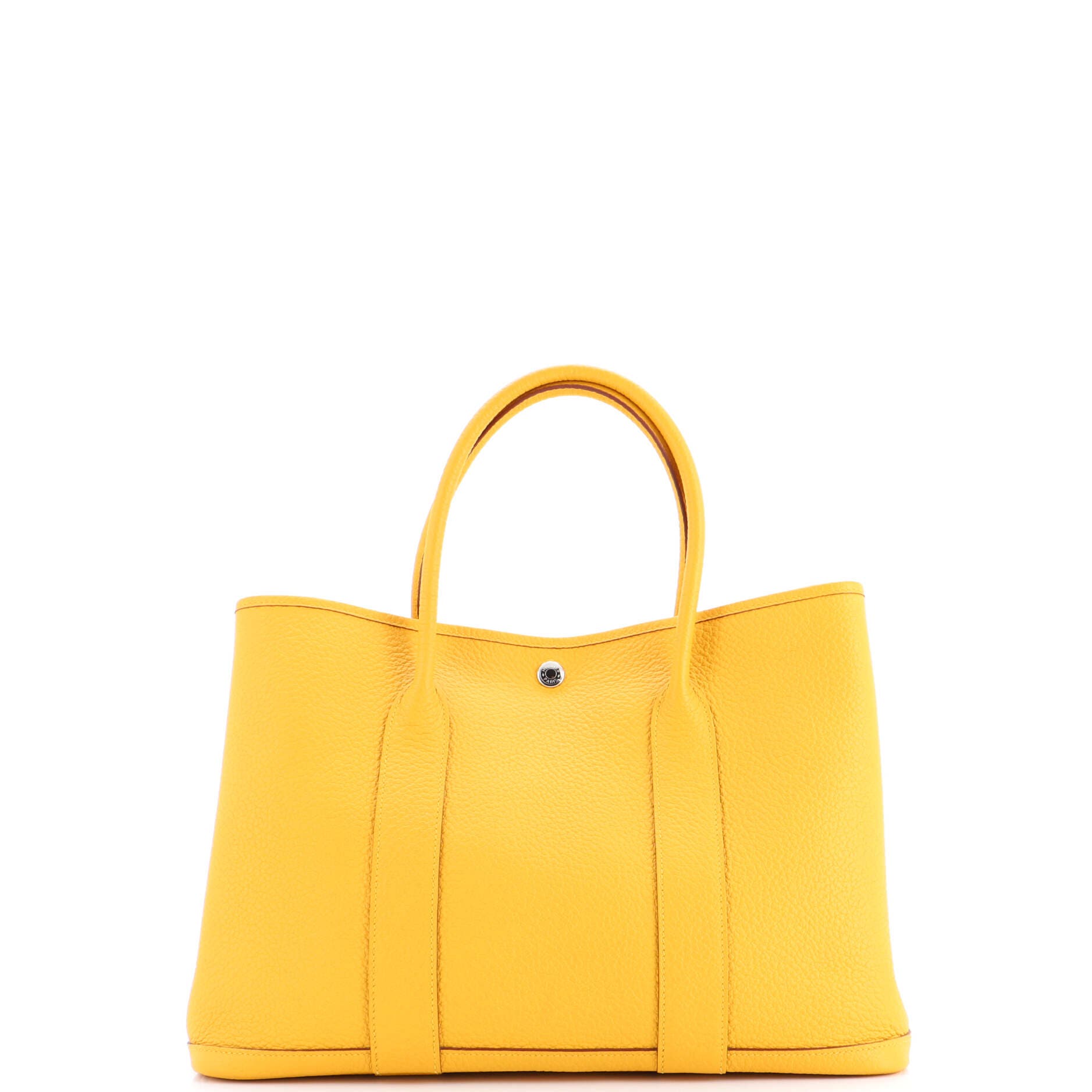 Pre-Owned Hermes Garden Party Tote Leather 36, Alternate, color, Jaune Ambre