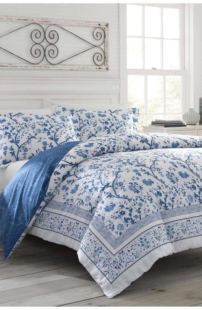 Laura Ashley Queen Comforter Set, Alternate, color, China Blue
