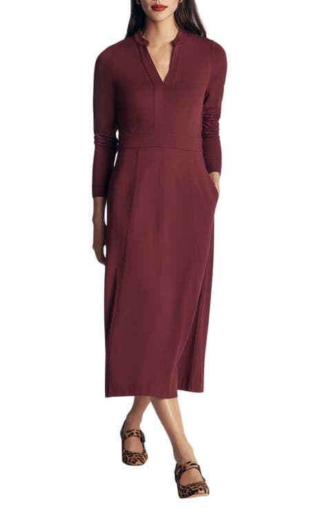 Alex Ponte Contrast Midi Dress