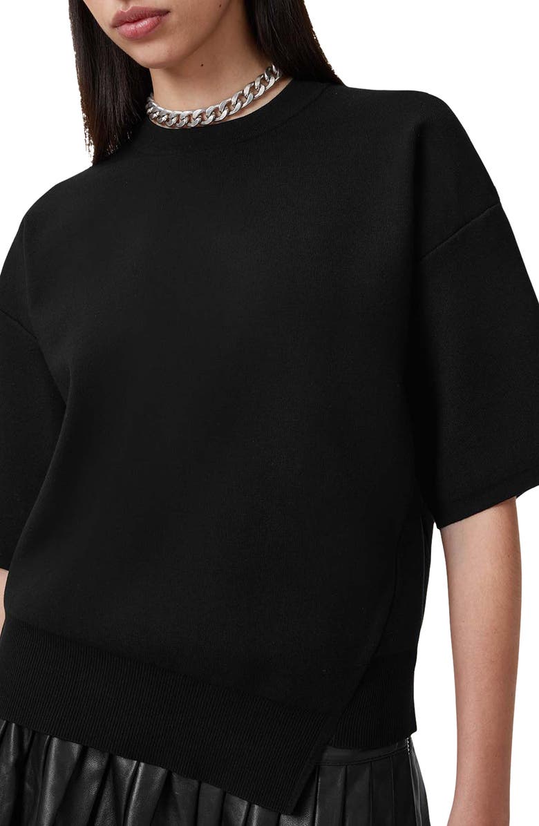 AllSaints Remi Elbow Sleeve Knit Top, Alternate, color, 