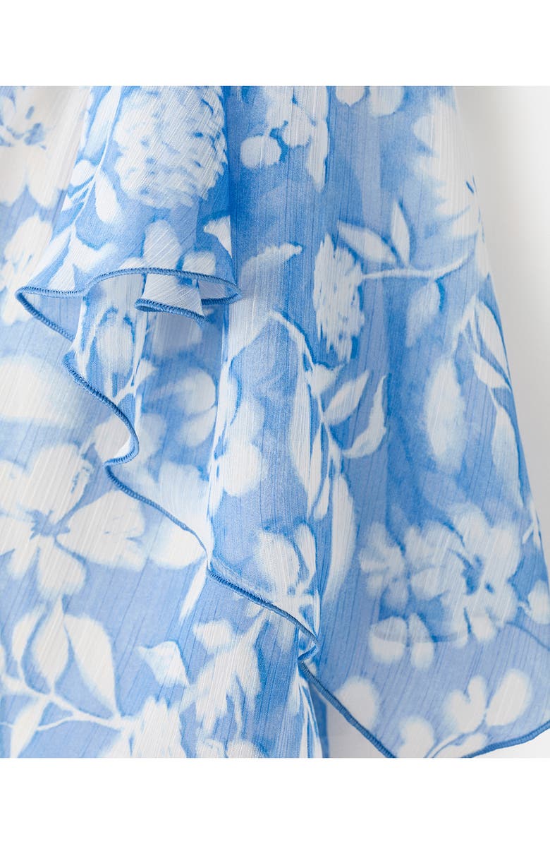 MANGO Asymmetric Floral Print Dress, Alternate, color, 