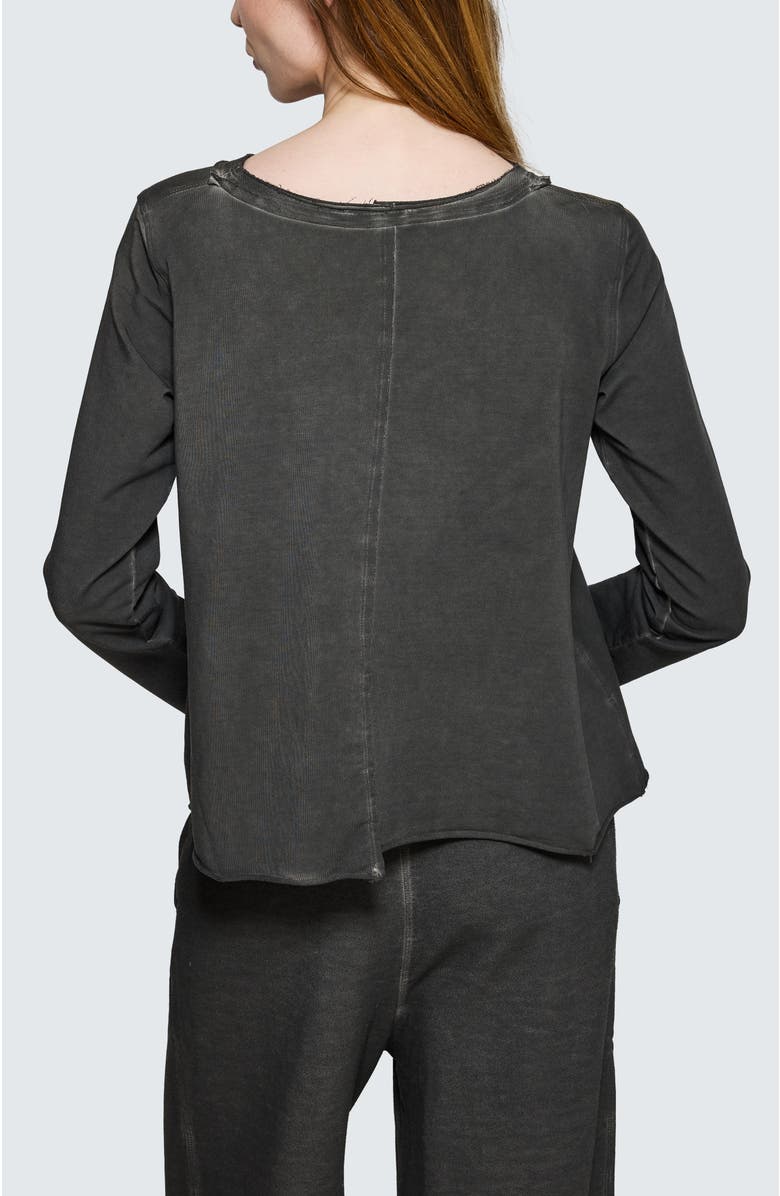 LUUKAA Drishti Asymmetrical Blouse, Alternate, color, Misty Black