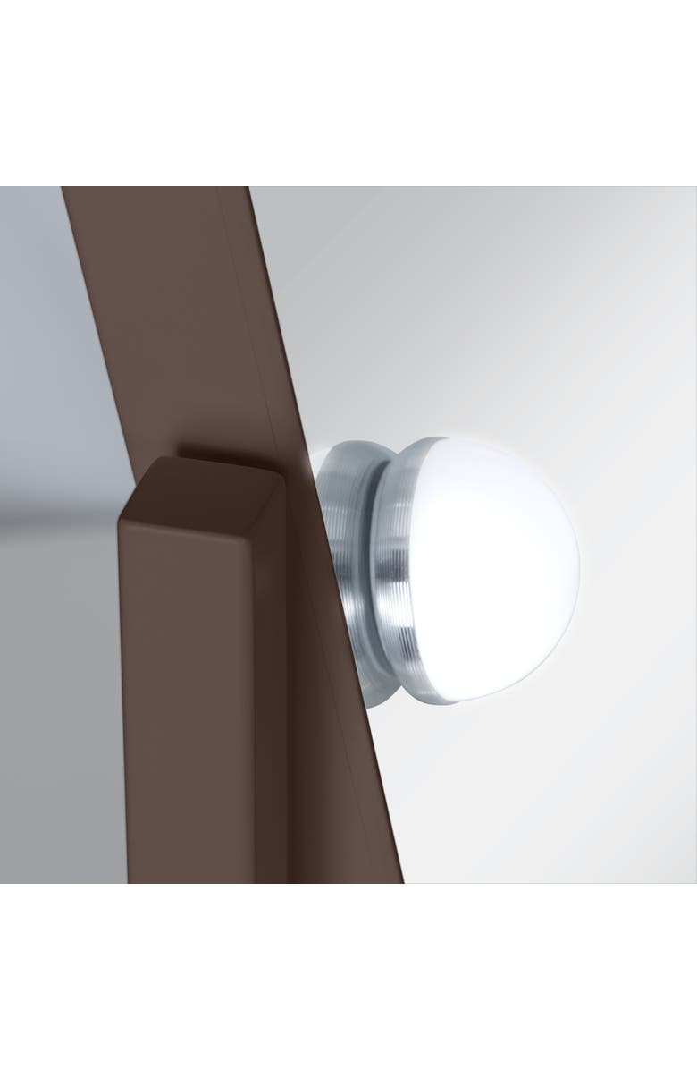 Zadro Scalloped Edge Hollywood LED Vanity Mirror, Alternate, color, Chocolate