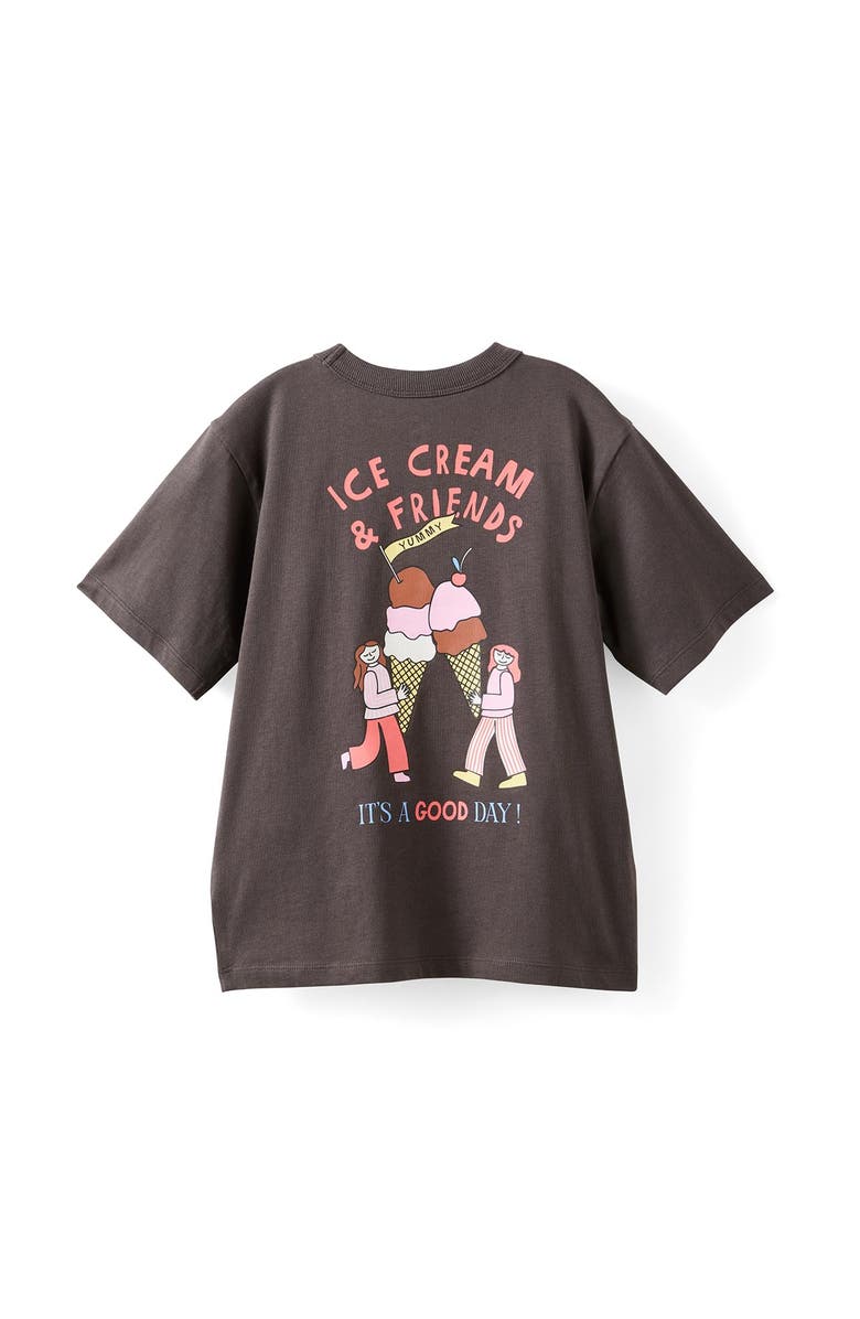Cotton On Kids Kid's Poppy Oversize Graphic Print Tee, Alternate, color, Phantom Ice Cream And
