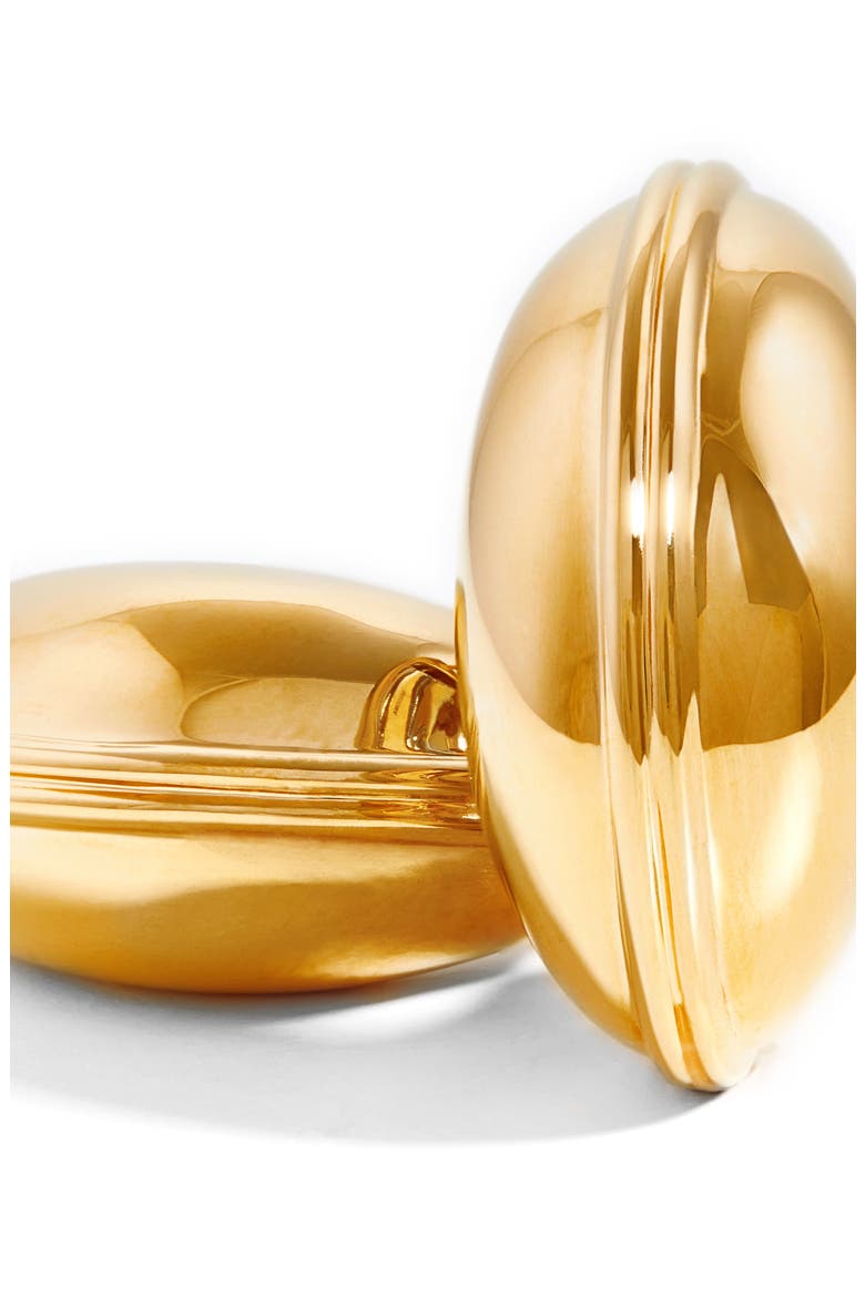 Large Ridge Dome Hoop Earrings, Alternate, color, GOLD