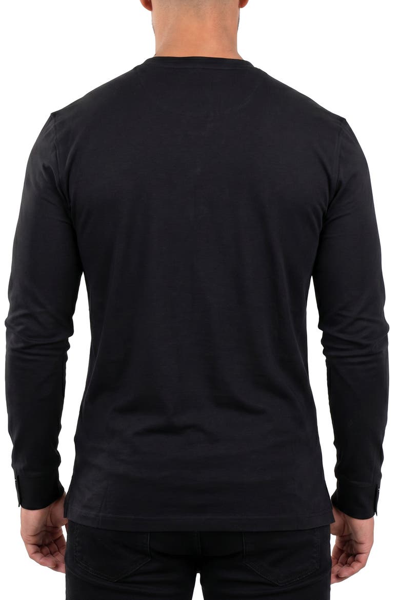 Rissa Long Sleeve V-Neck T-Shirt, Alternate, color, BLACK