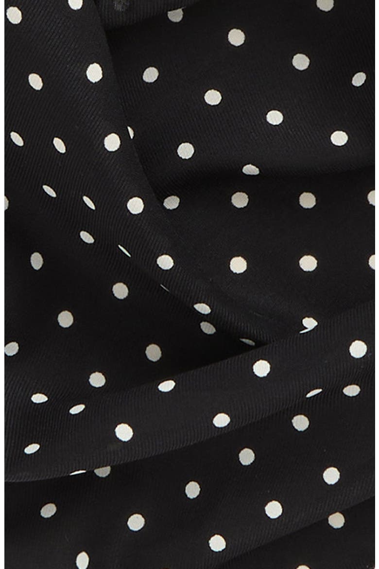 Picot Trim Triangle Scarf, Alternate, color, JET DOT