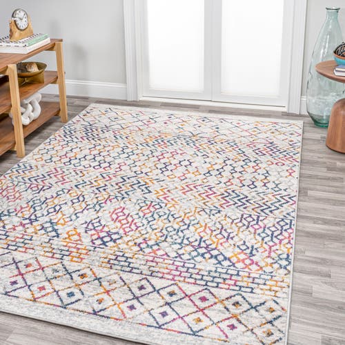 Jonathan Y Arta Moroccan Vintage Geometric Area Rug In Multi/cream