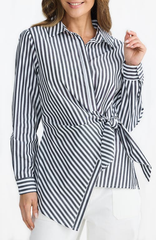 Brave + True Brave+true Nova Side Tie Shirt In Blue