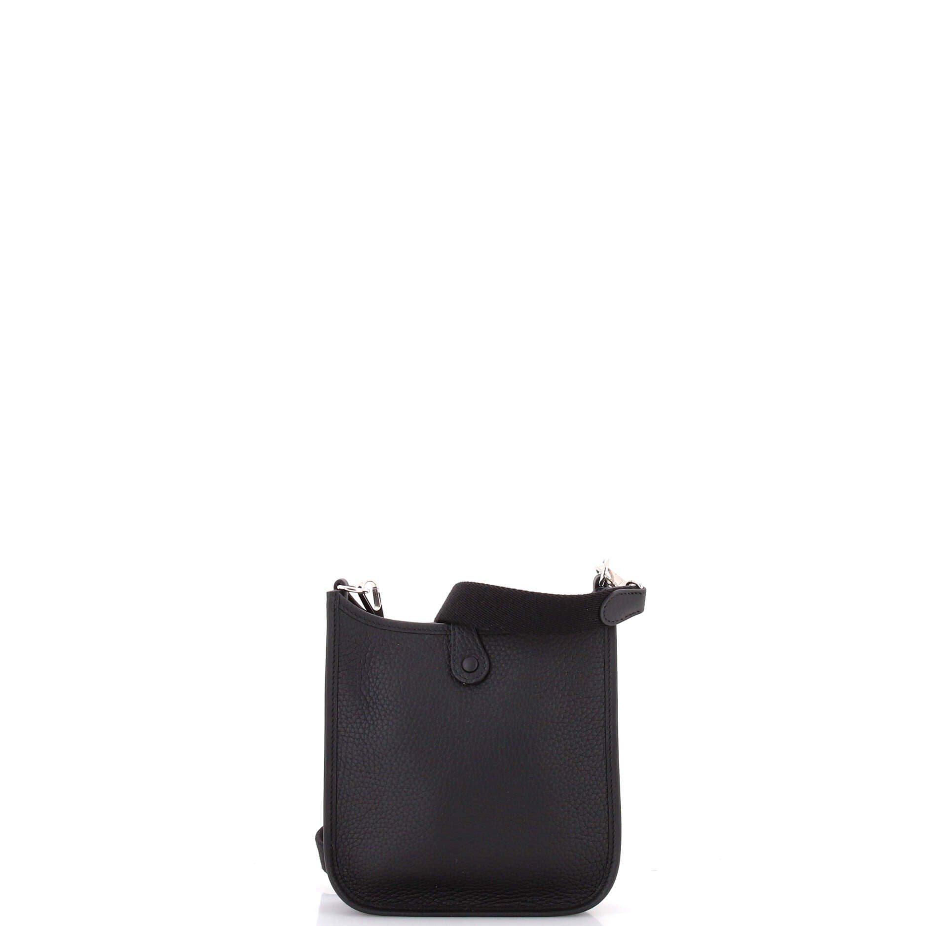 Pre-Owned Hermes Evelyne Bag Gen III Clemence TPM, Alternate, color, Noir