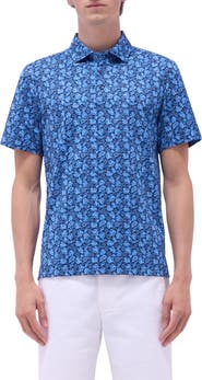 Bugatchi Vincent OoohCotton® Leaf Print Polo