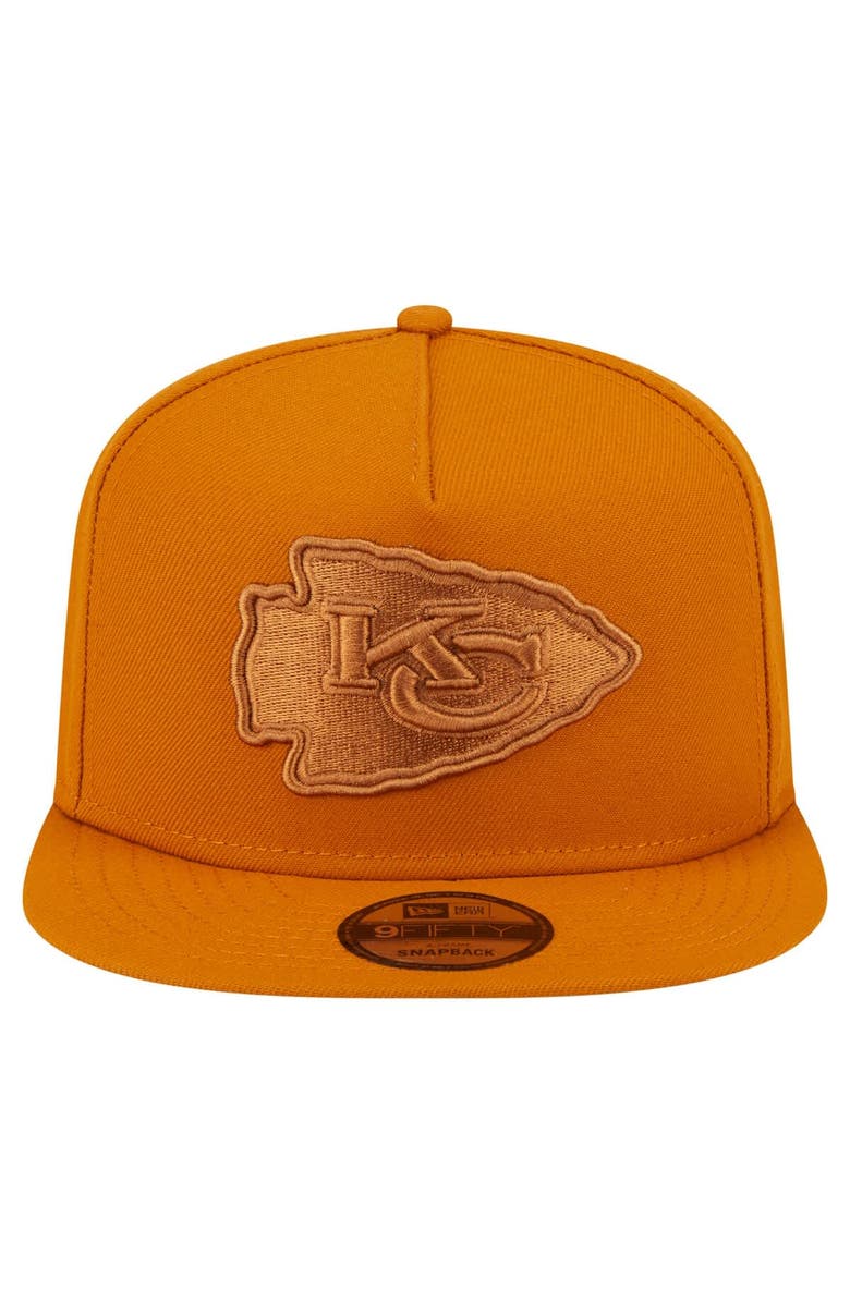 New Era Men's New Era Brown Kansas City Chiefs Color Pack A-Frame 9FIFTY Snapback Hat, Alternate, color, Brown