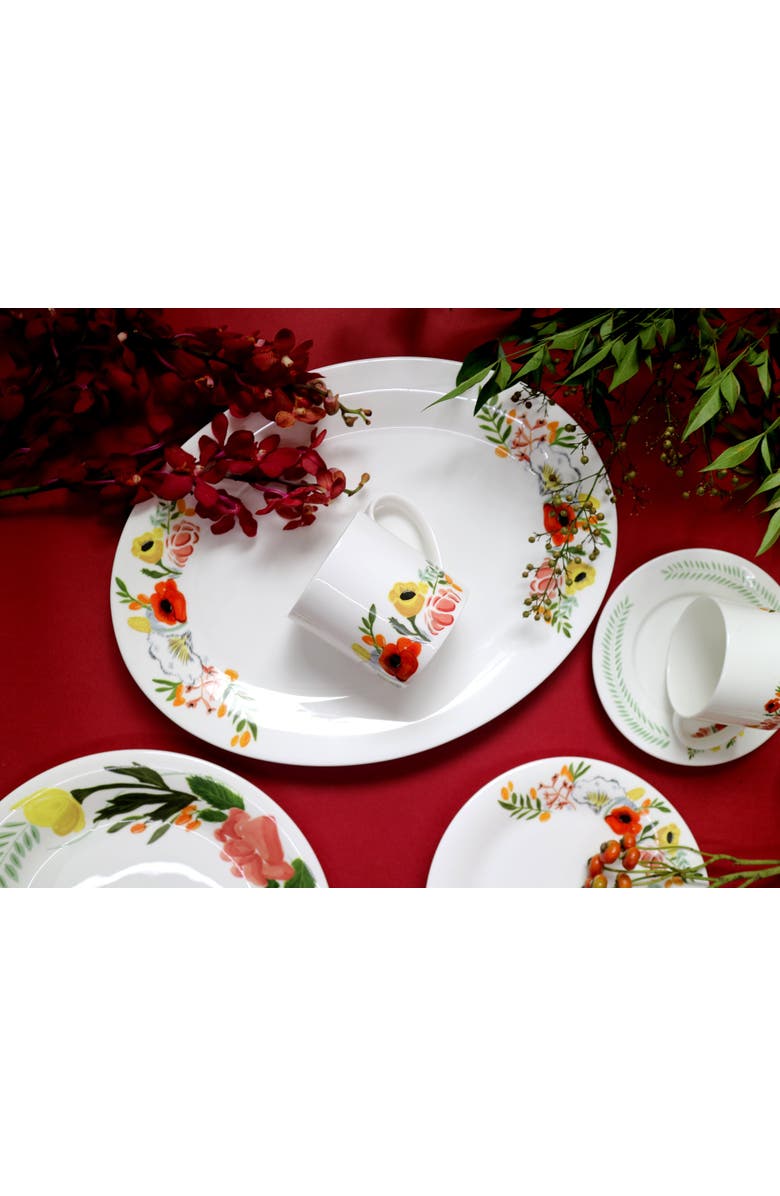 Twig New York Language of Flowers Oval Platter, Alternate, color, Multi