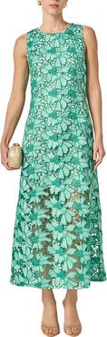 English Factory Floral Embroidered Sleeveless Maxi Dress