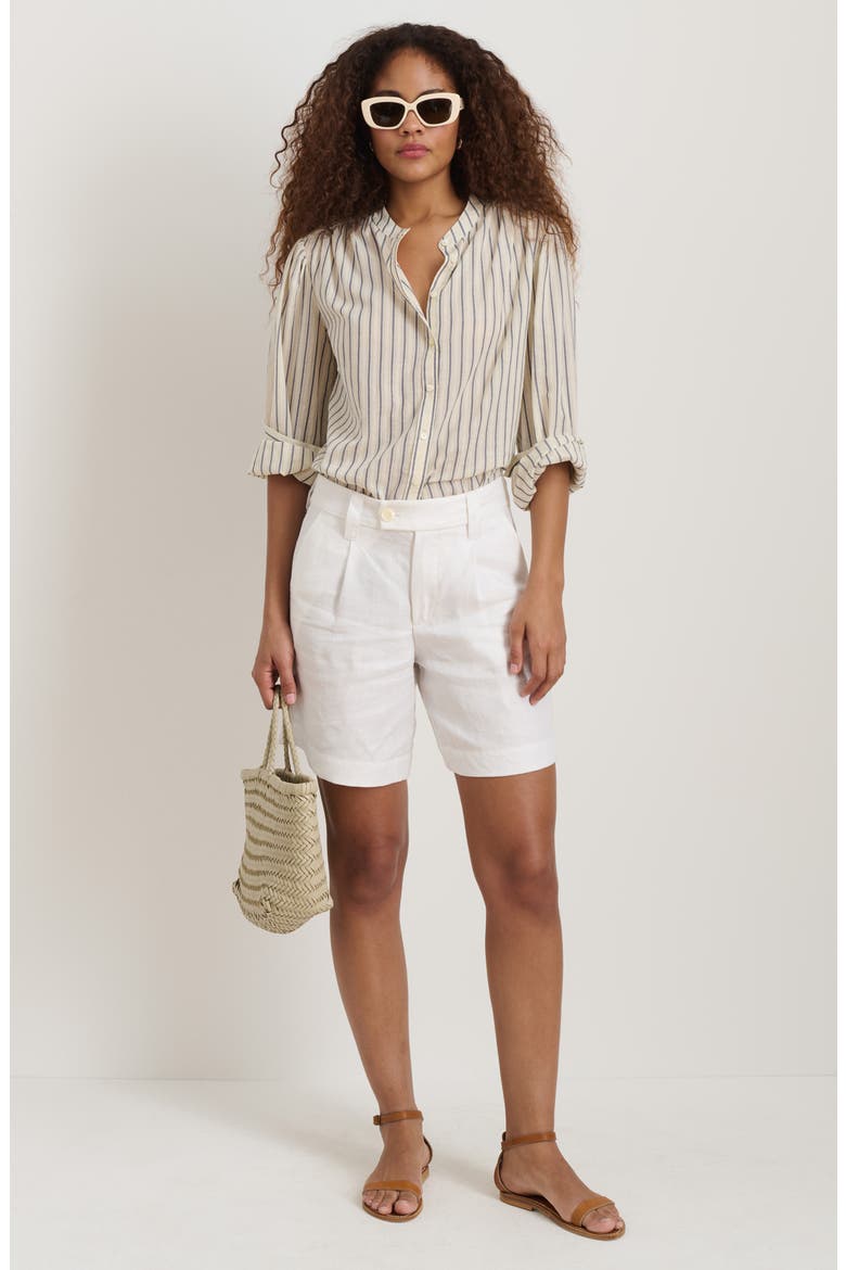 Ali Stripe Cotton Voile Button-Up Shirt, Alternate, color, OFF WHITE STRIPE