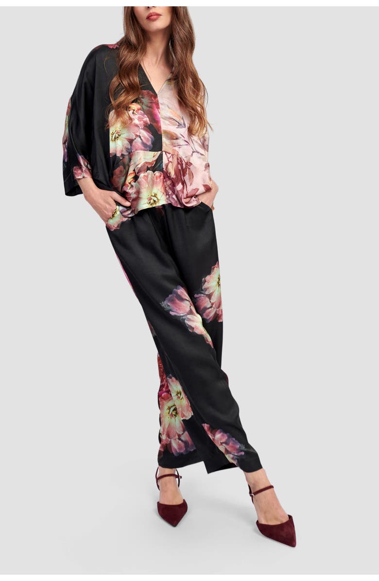 Alembika Mixed florals pullover blouse, Alternate, color, 