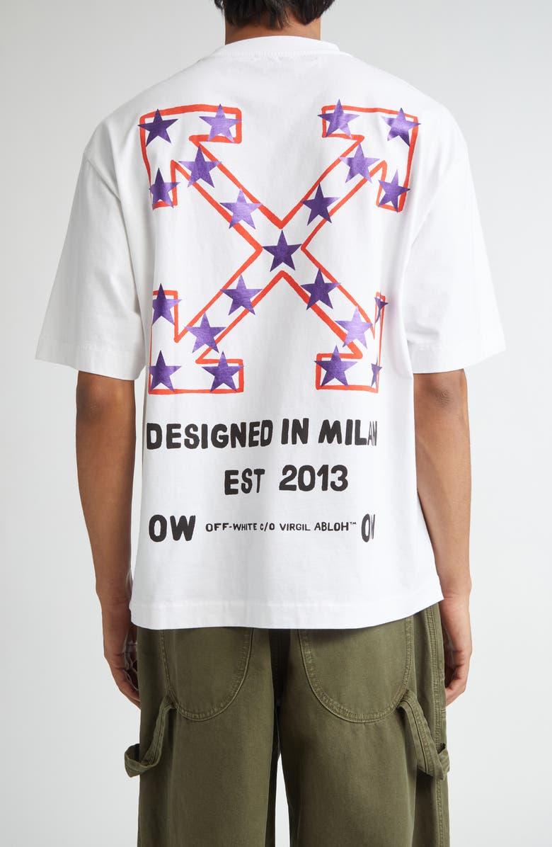 Off-White Star Arrow Skate Graphic Cotton T-Shirt, Alternate, color, 