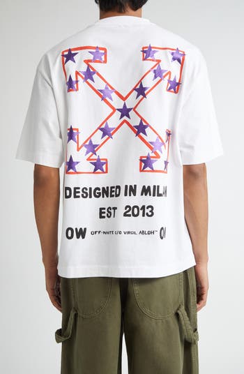 【送料&関税込】Off-White Star Arrow Skate T-shirt OFF-WHITE - Star Arrow Skate T-Shirt Black White – Anrosa Store
