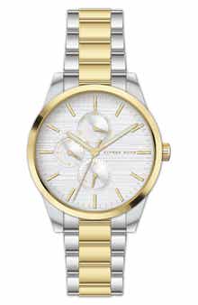 Two-Tone Bracelet Strap Multifunction Watch, 38mm