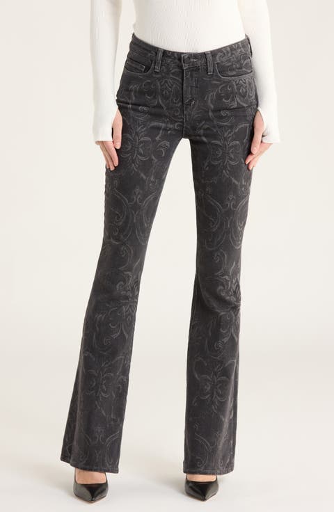 Marty High Waist Flare Leg Jeans (Grey Mediterranean)