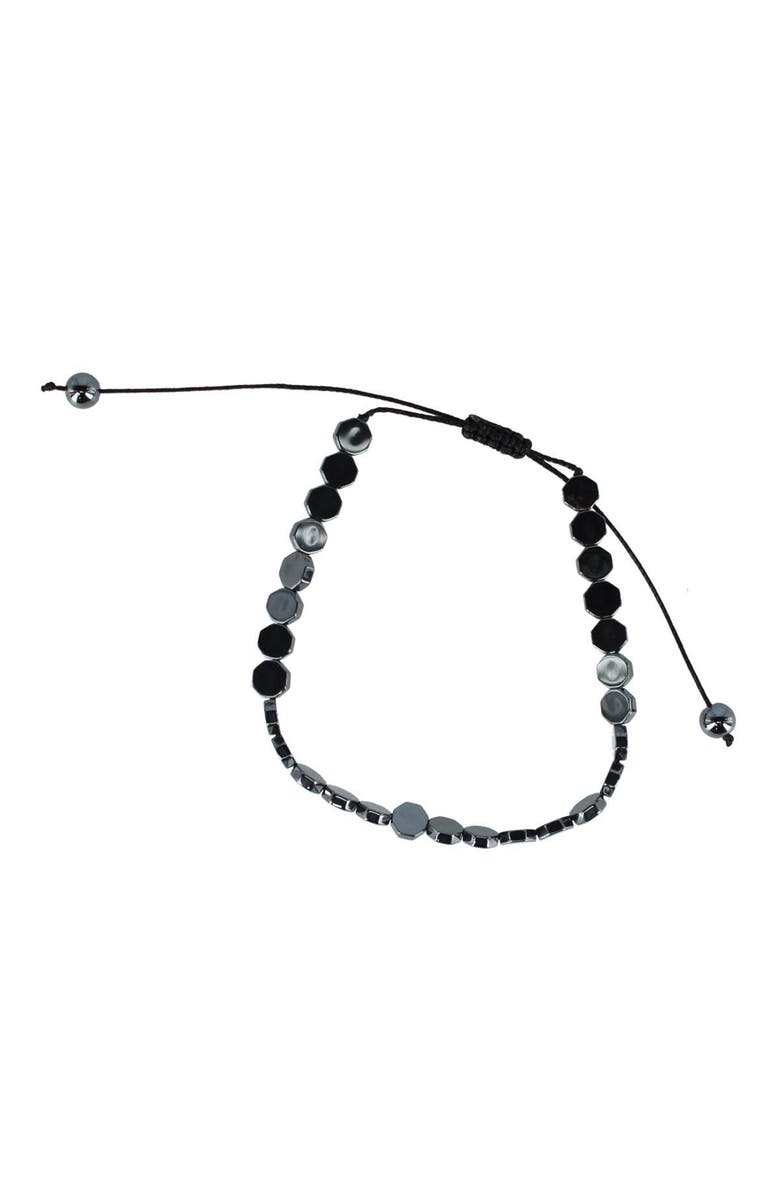 Trafalgar Hawk Metallic Disc Adjustable Bracelet, Alternate, color, Silver