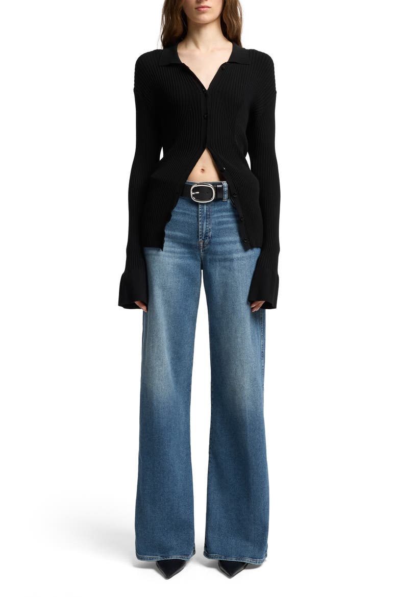 Lotta Wide Leg Jeans, Alternate, color, SEA LEVEL