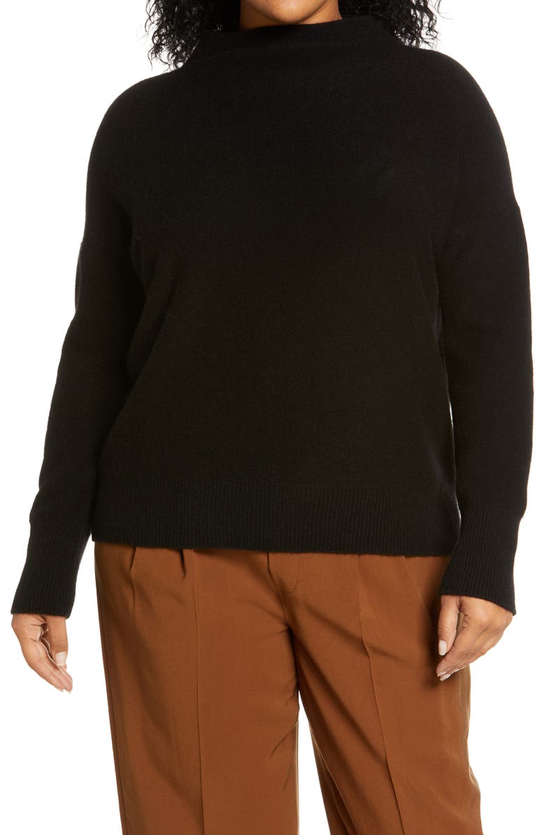 Vince Boiled Cashmere Funnel Neck Pullover, Main, color, 
