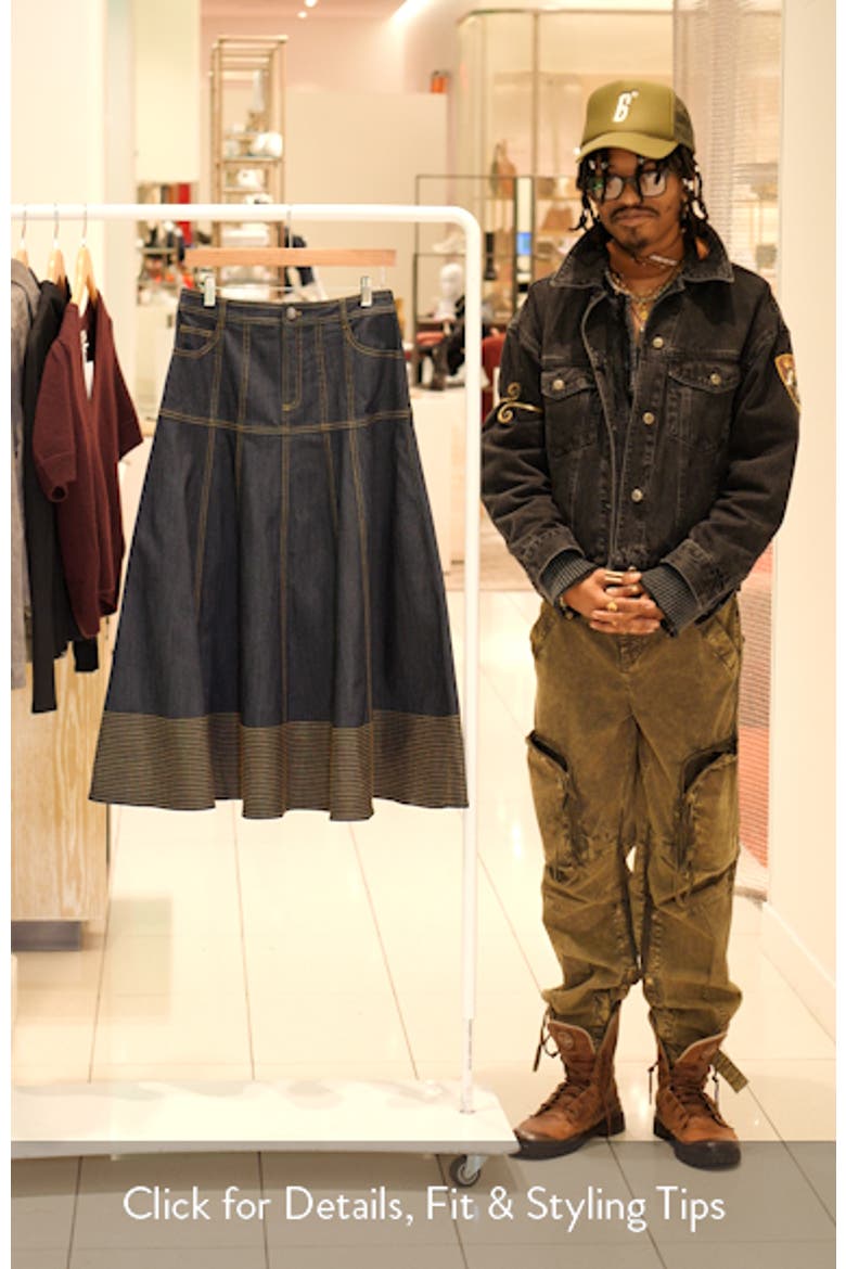 Hester A-Line Denim Skirt video