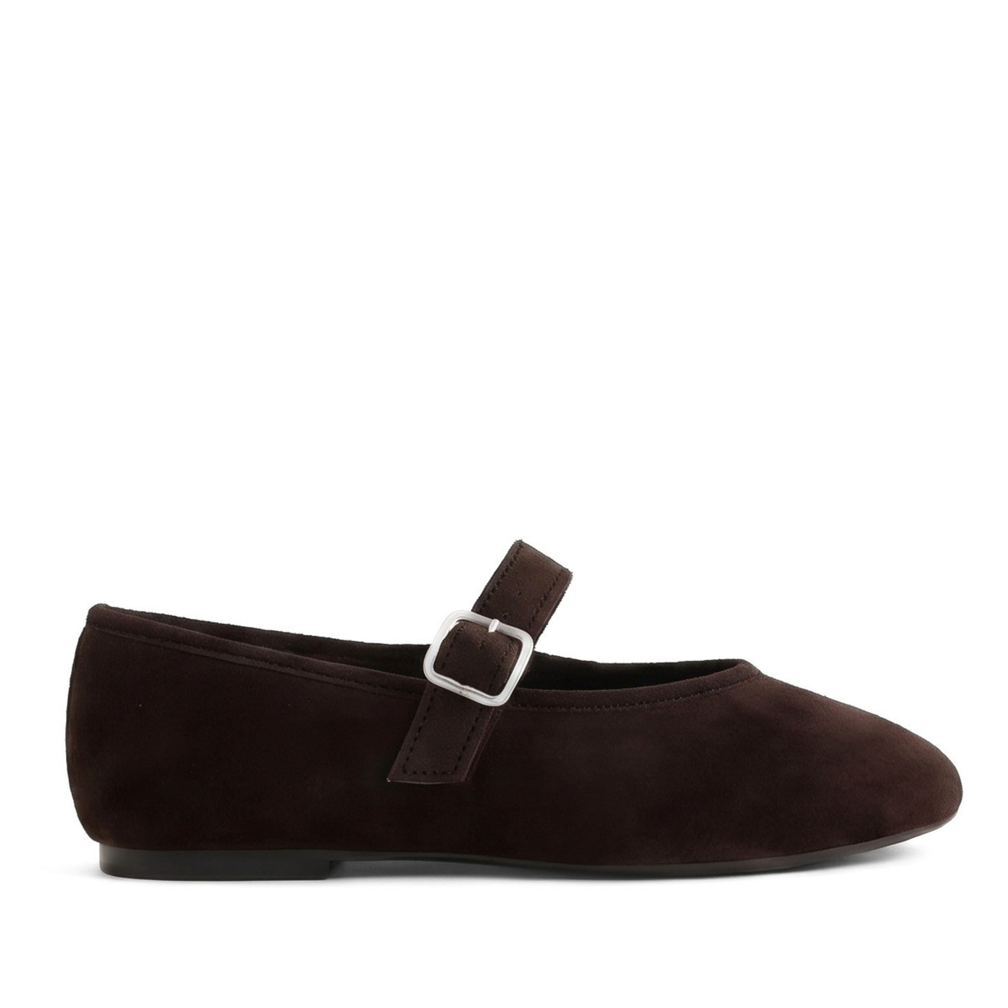 Ashley Suede Mary Jane Flats, Main, color, Brown