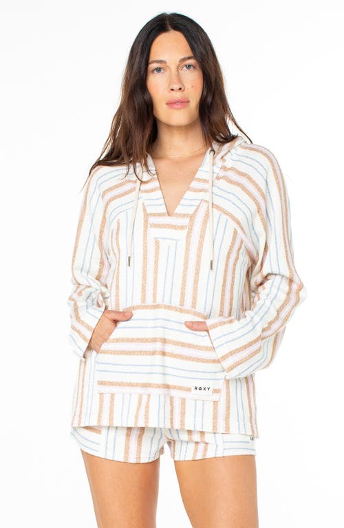 Roxy Juniors' Wild And Free Poncho Hoodie In White