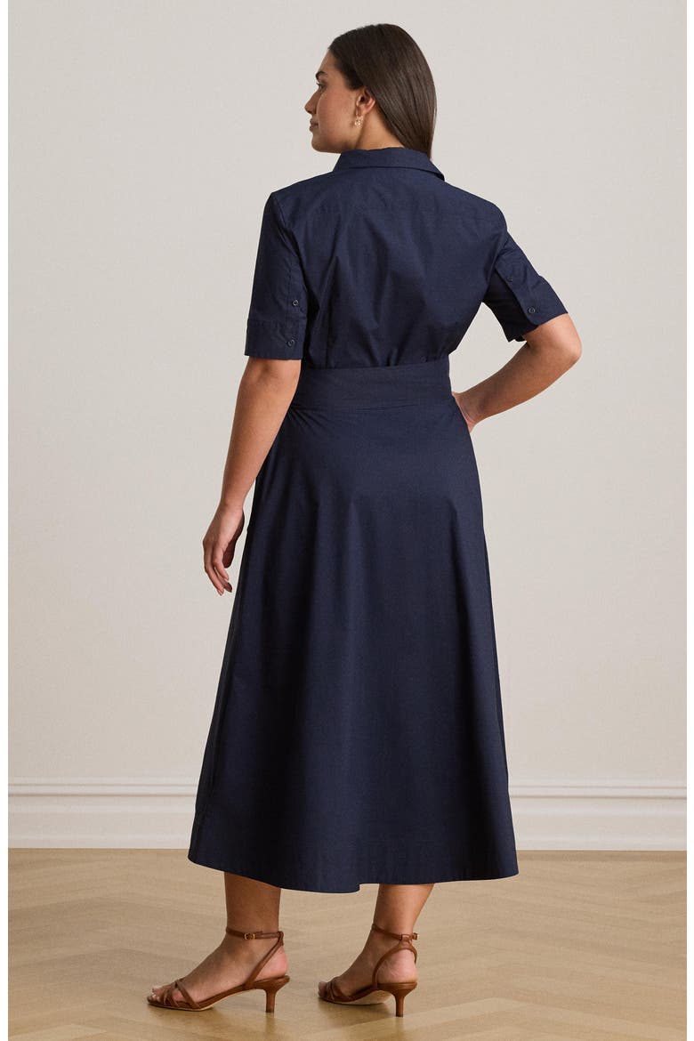 Finnbarr Belted Midi Shirtdress, Alternate, color, LAUREN NAVY BLUE