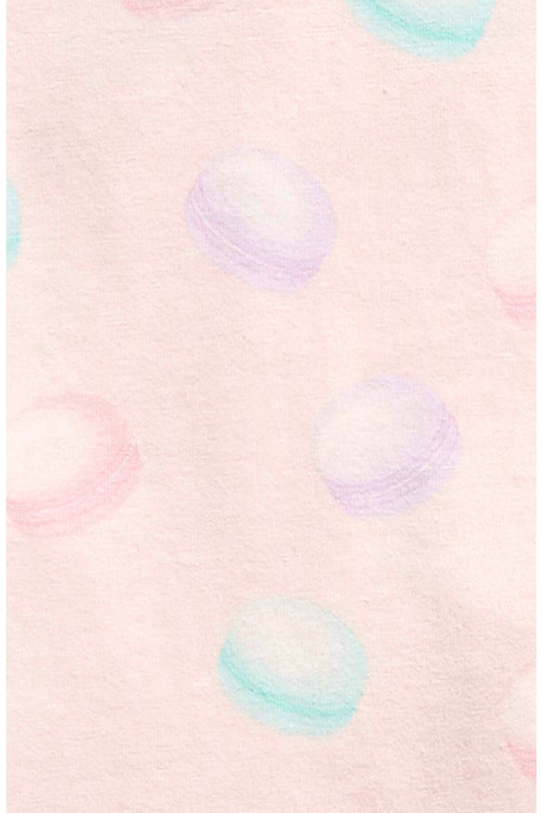 Kids Organic Two-Piece Short Sleeve Pajama Set in Macarons, Alternate, color, PINK/ MINT