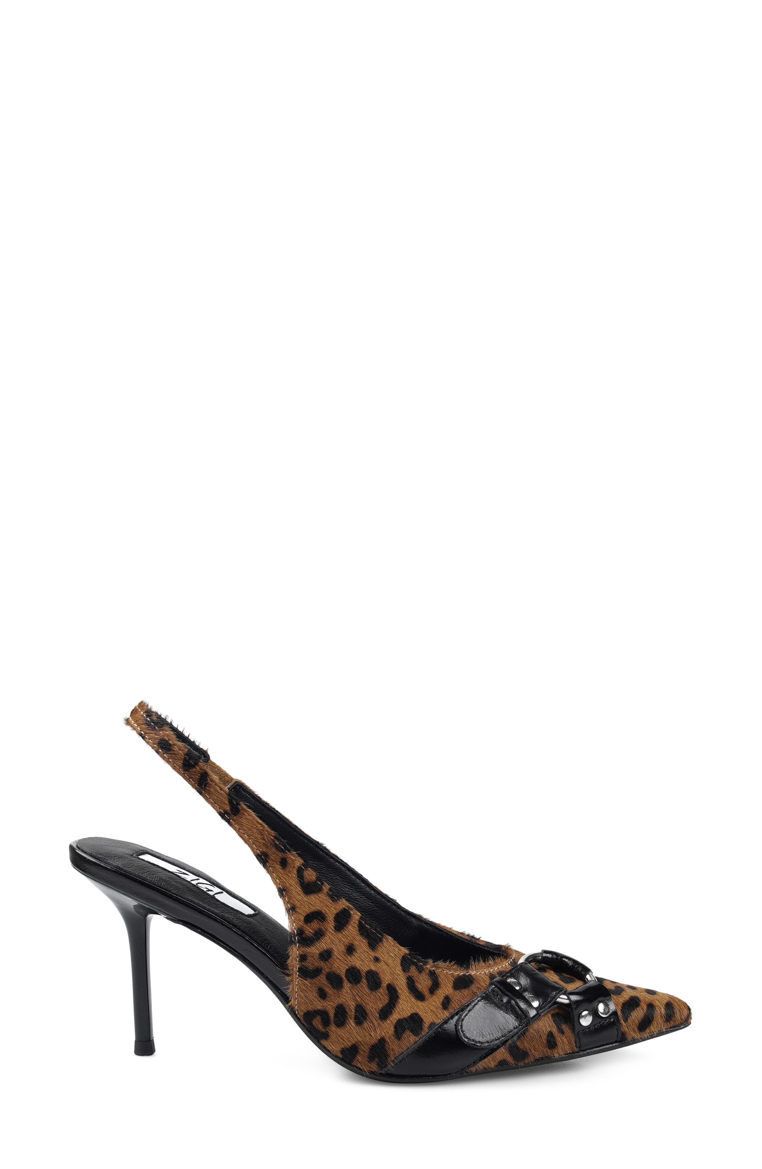 Buena Slingback Pointed Toe Pump, Alternate, color, LEOPARD PRINT CALF HAIR