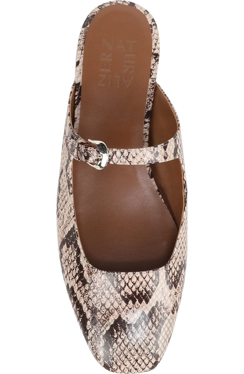 Naturalizer Apple Mary Jane Mule, Alternate, color, Beige Snake Print Faux Leather