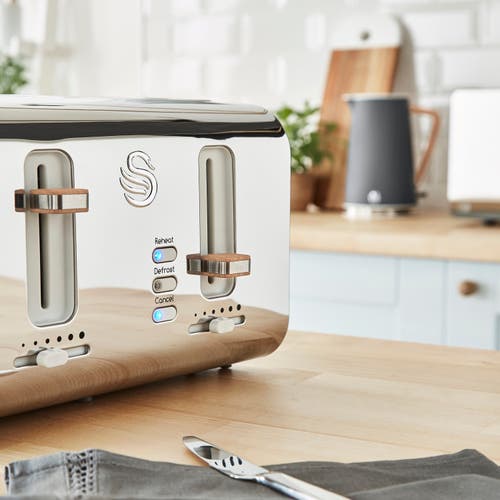 Swan Nordic Four Slice Toaster In Gray