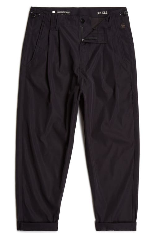 G-star Relaxed Pleated Tech Chinos In Dark Black