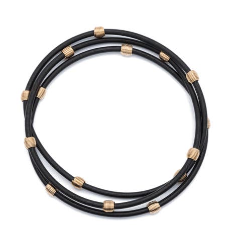 Matte Black Beaded DIA Bracelets