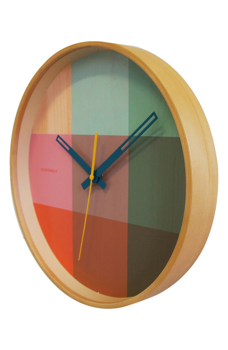 CLOUDNOLA Riso Wooden Wall Clock, Alternate, color, 