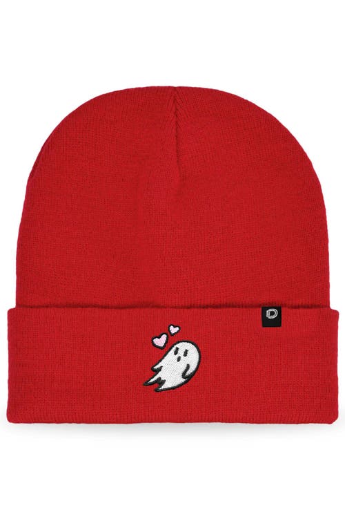 Dalix Heartly Ghost Beanie In Red
