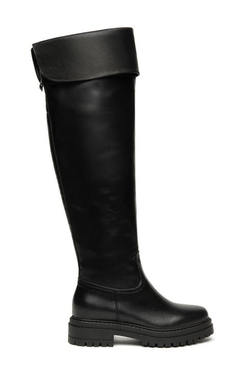 Over the Knee Lug Sole Boot (Women)