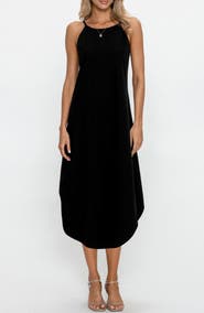 PS By Cupshe Sleeveless Curve Hem Midi Dress