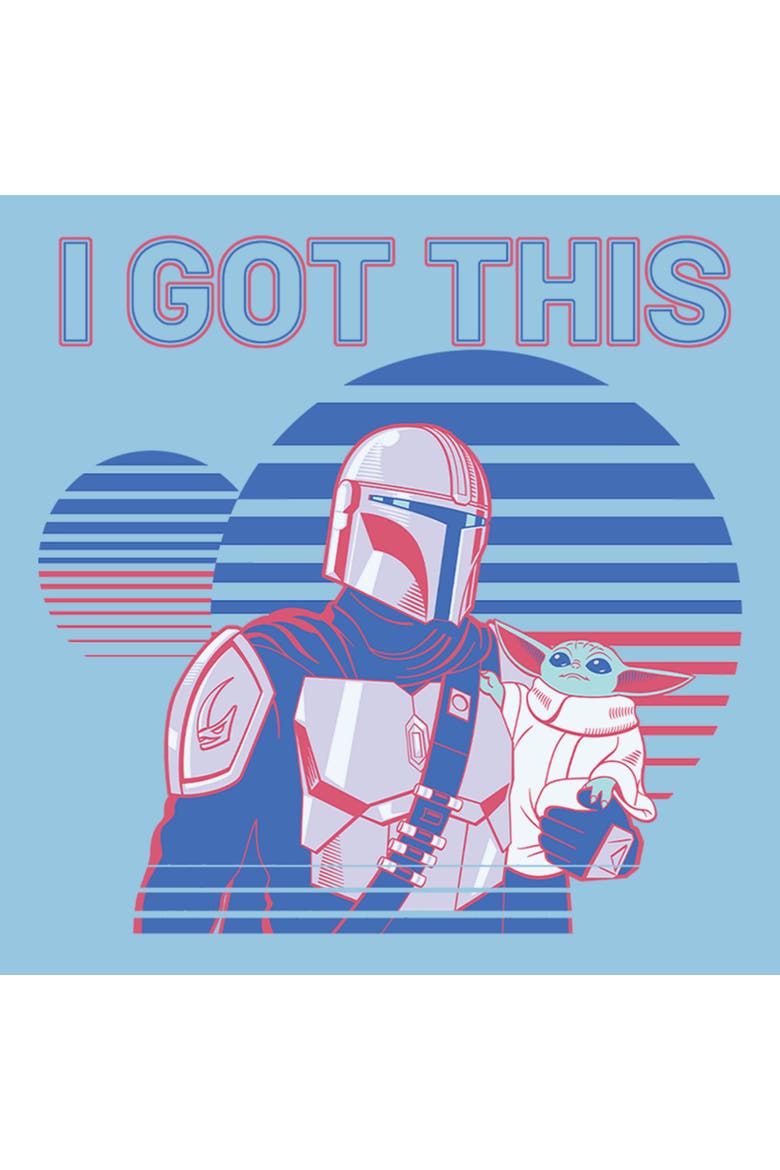 Boy's Star Wars The Mandalorian I Got This Duo  Graphic T-Shirt, Alternate, color, Light Blue