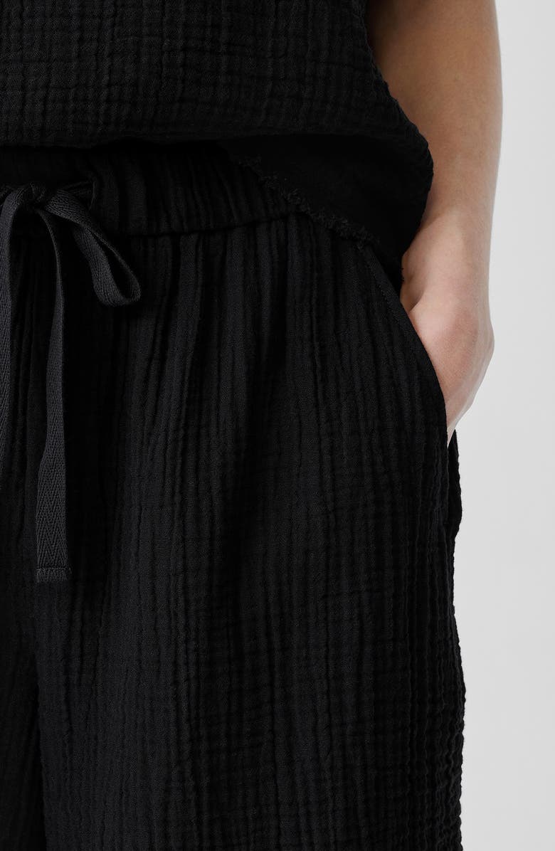 Eileen Fisher Organic Cotton Drawstring Shorts, Alternate, color, 