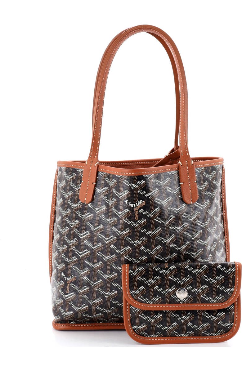Pre-Owned Goyard Anjou Reversible Tote Coated Canvas Mini, Alternate, color, Brown