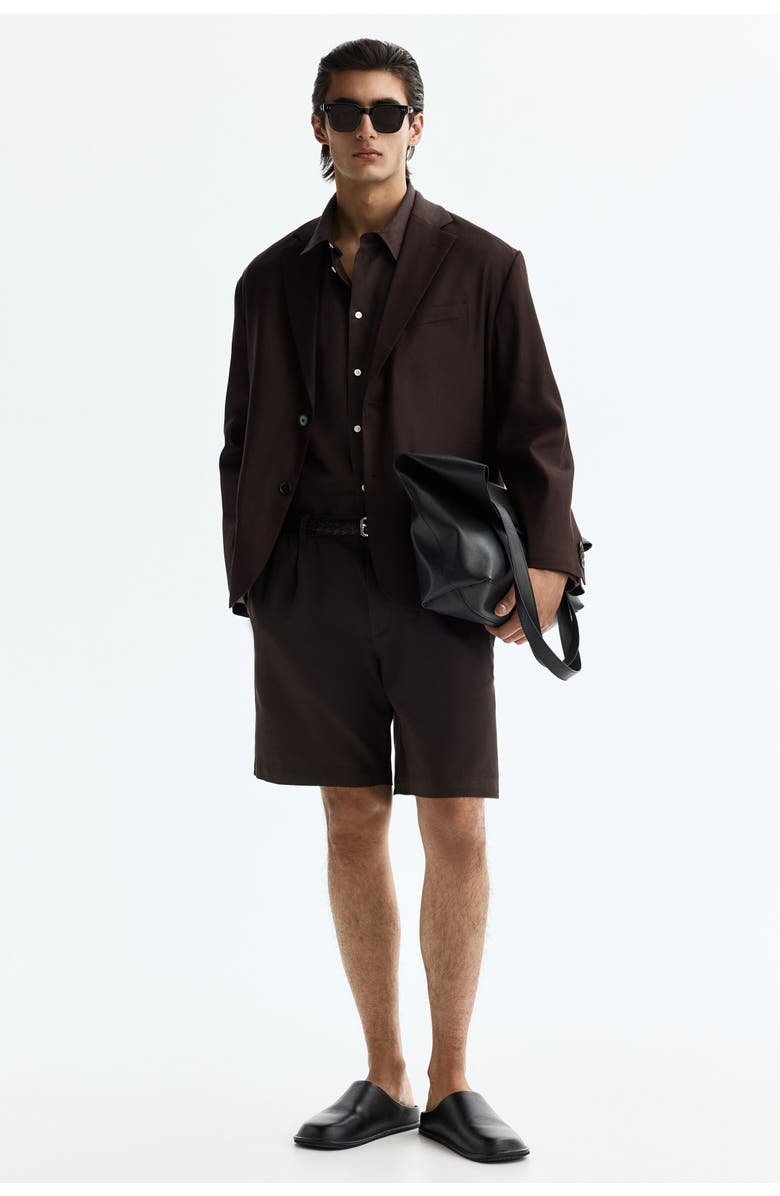 H&M Relaxed Fit Jacket, Main, color, Dark Brown