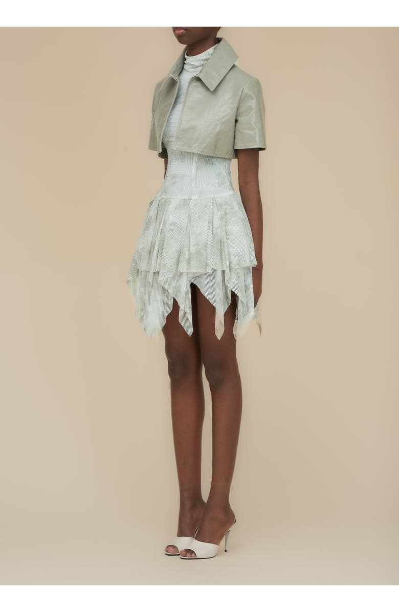 Contessa Mills Bella Printed Piquet Tulle Dress, Alternate, color, Sage