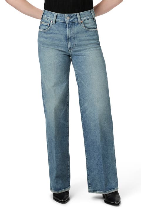 Sasha High Waist Wide Leg Jeans (Cats Meow Distressed) (Petite)