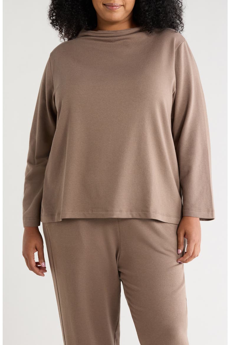 Funnel Neck Long Sleeve Top, Main, color, CBLST