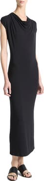 Vince Cowl Neck Cap Sleeve Maxi Dress
